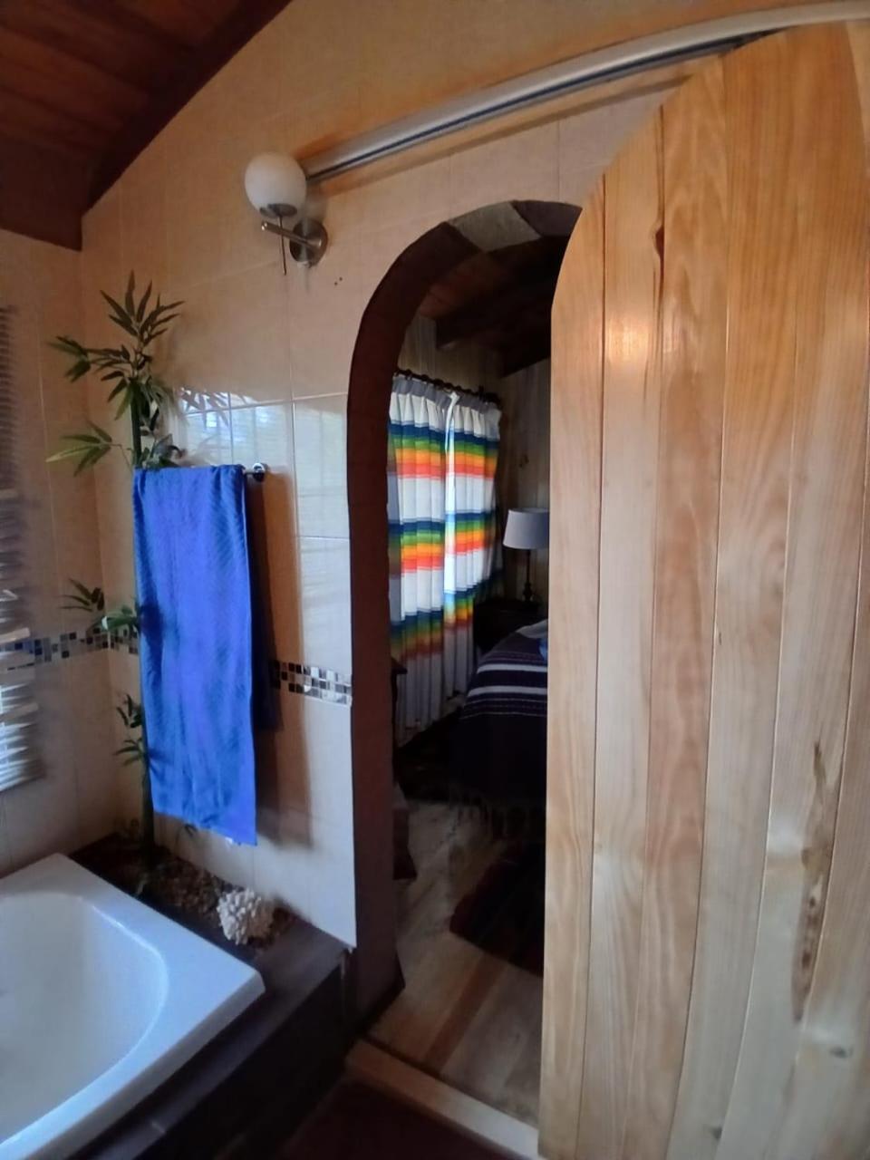 Cabana Con Banera Y Chimeneas En Puesta De Sol El Pacifico Luaran gambar