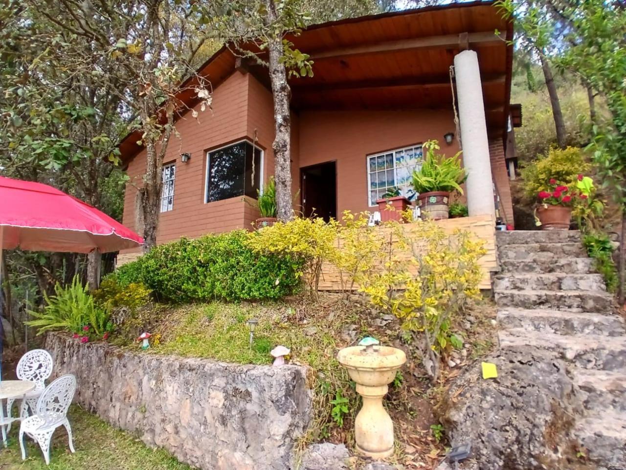 Cabana Con Banera Y Chimeneas En Puesta De Sol El Pacifico Luaran gambar