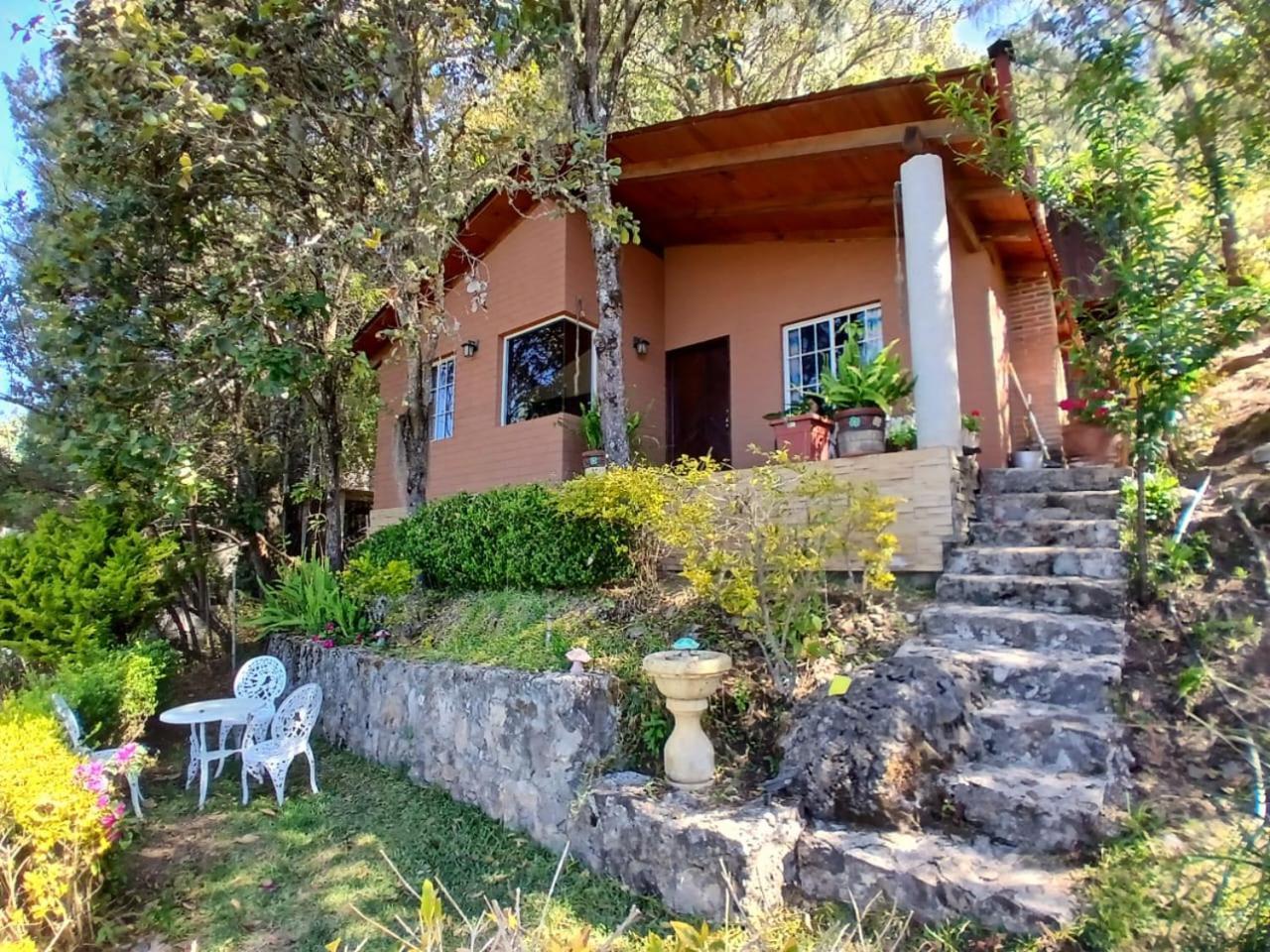 Cabana Con Banera Y Chimeneas En Puesta De Sol El Pacifico Luaran gambar
